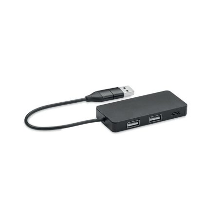 3 portos USB hub, 20 cm kábel